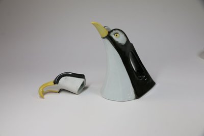 Édouard-Marcel SANDOZ - Théodore Haviland LIMOGES, "Eagle" pitcher, enamelled porcelain