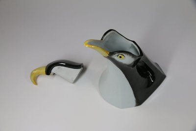 Édouard-Marcel SANDOZ - Théodore Haviland LIMOGES, "Eagle" pitcher, enamelled porcelain