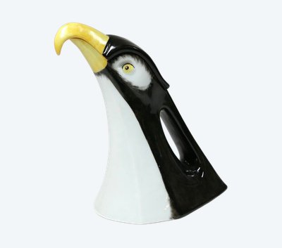 Édouard-Marcel SANDOZ - Théodore Haviland LIMOGES, "Eagle" pitcher, enamelled porcelain