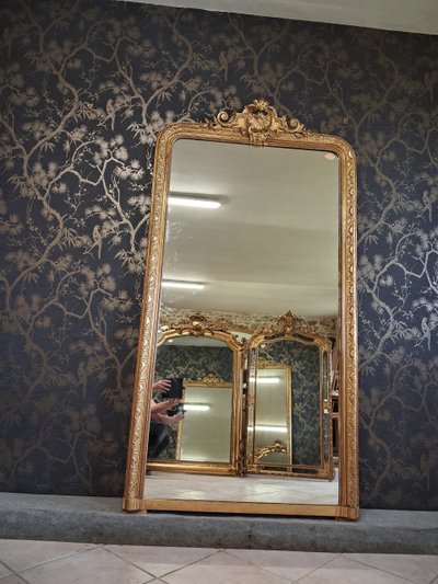 Specchio a frontone Luigi Filippo 187 x 99