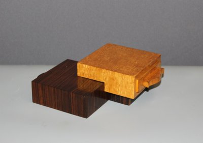 Art Deco Maple and Rosewood Smoker's Box