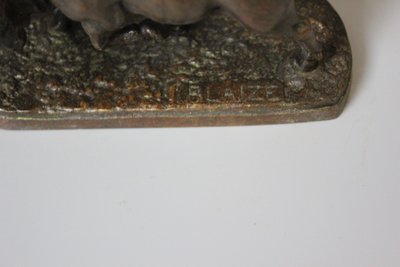 Toro in bronzo di Blaize intorno al 1900