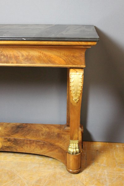 Restoration period console in walnut and bronze circa 1820
