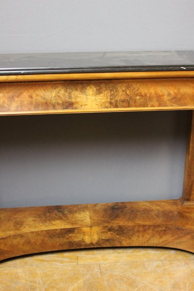 Restoration period console in walnut and bronze circa 1820