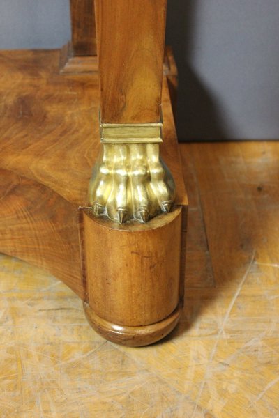Restoration period console in walnut and bronze circa 1820