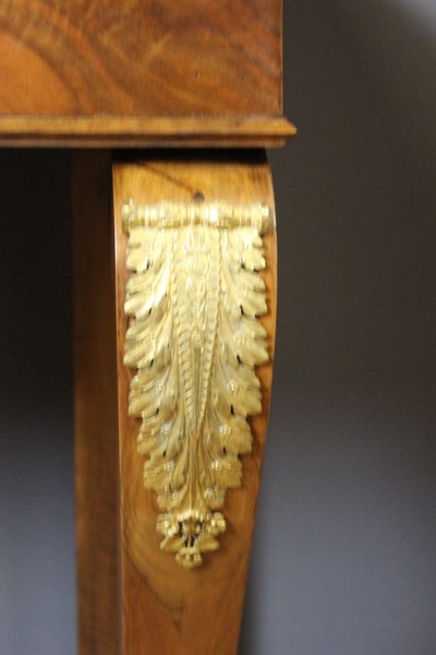 Restoration period console in walnut and bronze circa 1820