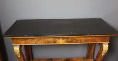 Restoration period console in walnut and bronze circa 1820