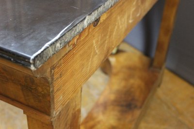 Restoration period console in walnut and bronze circa 1820