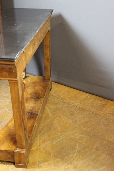 Restoration period console in walnut and bronze circa 1820