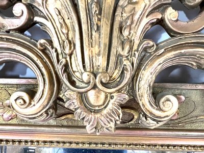 Grand miroir ancien doré à la feuille – France, XIXe siècle – Style Baroque Renaissance