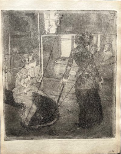 Edgar Degas, Mary Cassatt at the Louvre, 1876