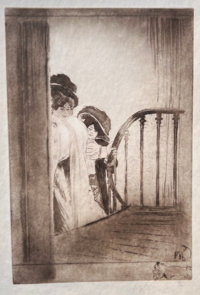 Two students of Madame..., by Louis Legrand, 1908