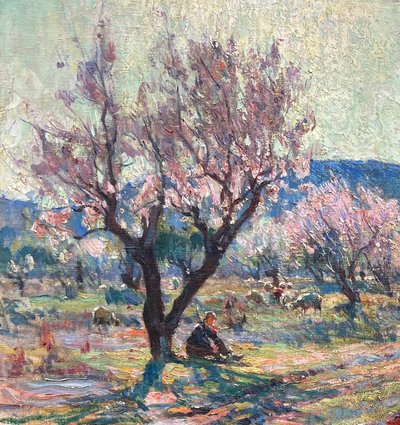 Provence, almond trees, by Louis Agricol Montagné, 1910