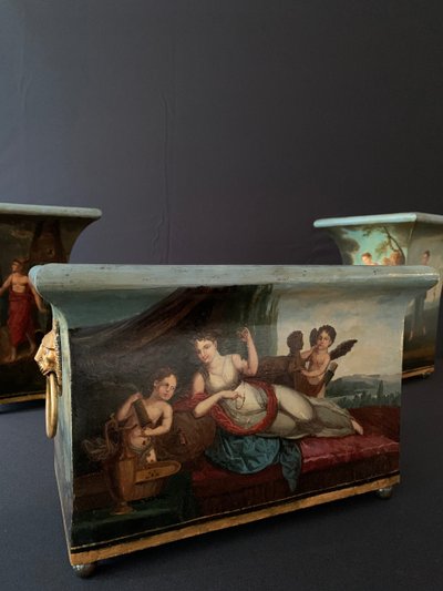Magnificent painted sheet metal trim from the Consulate-Empire period.