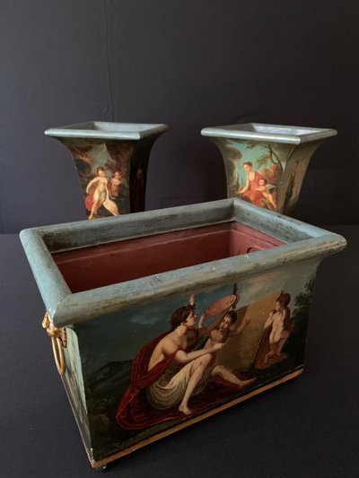 Magnificent painted sheet metal trim from the Consulate-Empire period.