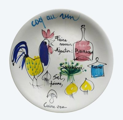 Antique plate by Lili Voltz 1950 - 1960