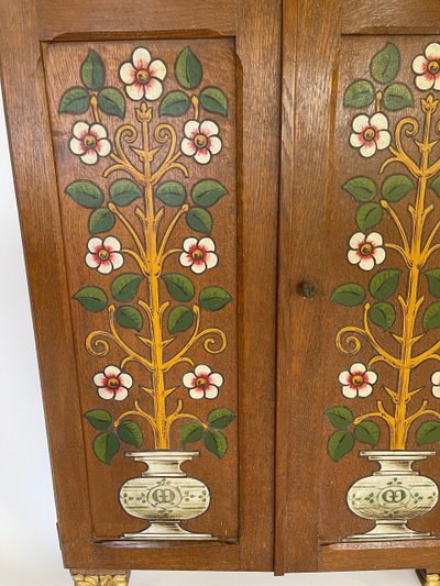Grand triptyque de dévotion en bois massif – Abbaye de Bonnefontaine – XIXᵉ siècle
