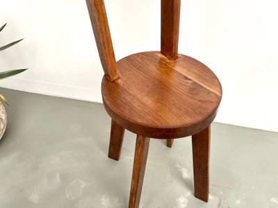 Brutalist chair in solid oak, 1900