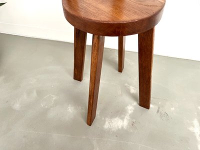 Brutalist chair in solid oak, 1900