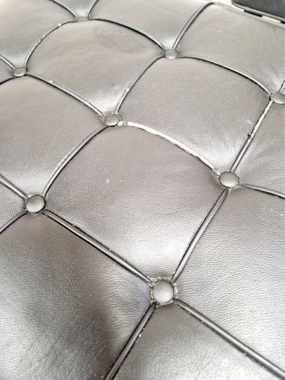 Chaise Lounge et Pouf de Style Mi-Siècle de Barcelone