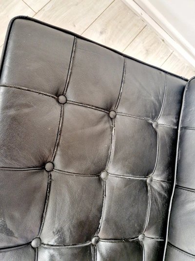 Chaise Lounge et Pouf de Style Mi-Siècle de Barcelone