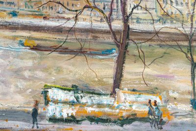 Serge Belloni (1925-2005) - Pont Louis Philippe, les Quais de Seine et Notre-Dame huile sur bois