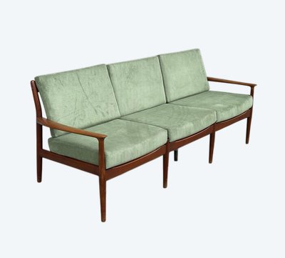 Scandinavian Three-Seater Teak Bench By Svend Aage Eriksen For Glostrup 1960