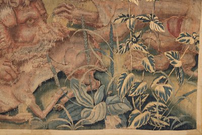 Flemish tapestry animal fight, Flemish workshop, mid-16th century