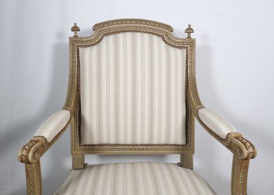Coppia di poltrone da regina in stile Luigi XVI, fine XIX secolo
