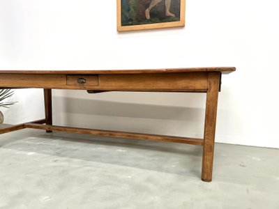 Large antique walnut farmhouse table