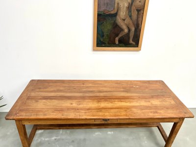 Large antique walnut farmhouse table