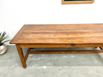 Large antique walnut farmhouse table