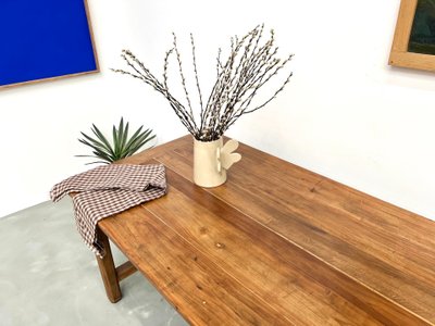 Large antique walnut farmhouse table