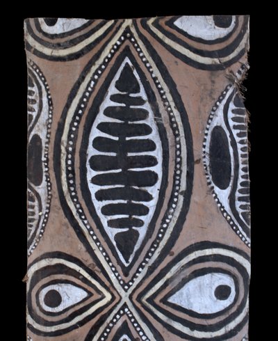 Bemalte Rinde, Ozeanische Kunst, Erste Kunst, Stammeskunst, Gemälde, Ozeanien, Pangal, 94 cm