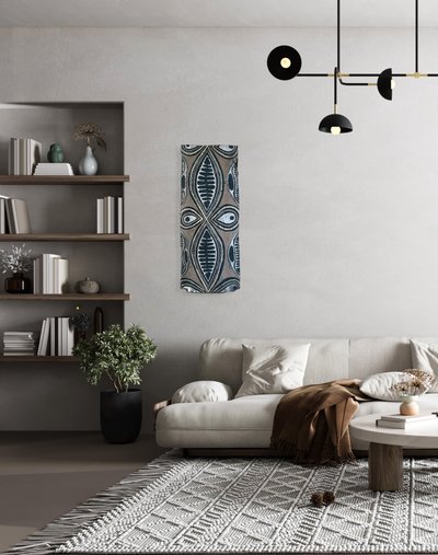 Bemalte Rinde, Ozeanische Kunst, Erste Kunst, Stammeskunst, Gemälde, Ozeanien, Pangal, 94 cm