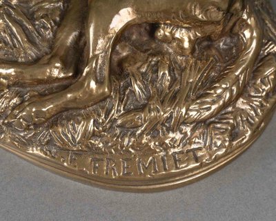 Scultura - Cane da soma, Emmanuel Frémiet (1824-1910) - Bronzo