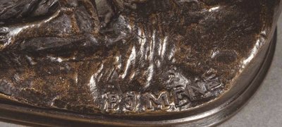 Scultura - Cane Sultan Spaniel, Pierre - Jules Mêne (1810-1879) - Bronzo