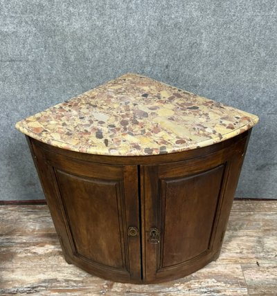 encoignure de boiserie en bois massif époque Louis XIV 