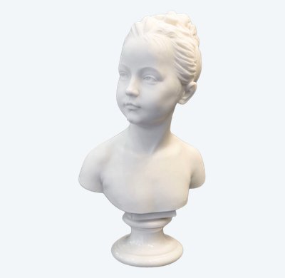 Büste Mariens – Louise Brongniart, Jean-Antoine Houdon (1741–1828) – Marmor