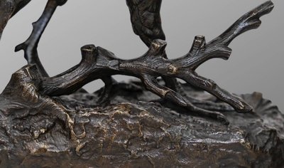 Scultura - La Pernice, Alfred Dubucand (1828 - 1894) - Bronzo