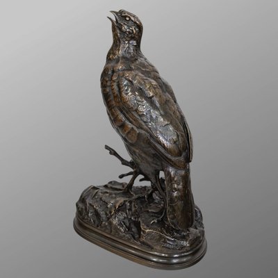 Scultura - La Pernice, Alfred Dubucand (1828 - 1894) - Bronzo