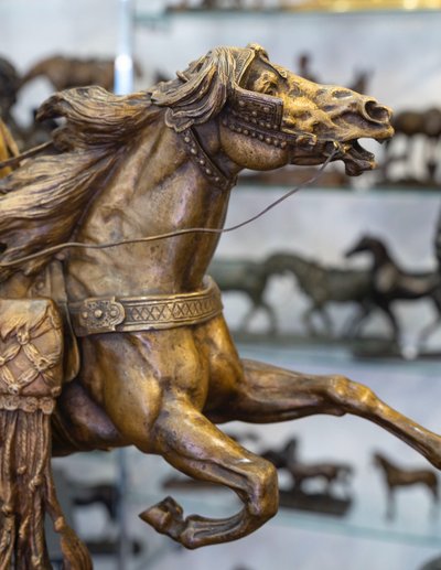 Sculpture - La Fantasia Arabe , Prosper Lecourtier (1851-1924) - Bronze