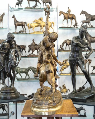 Sculpture - La Fantasia Arabe , Prosper Lecourtier (1851-1924) - Bronze