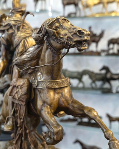 Sculpture - La Fantasia Arabe , Prosper Lecourtier (1851-1924) - Bronze