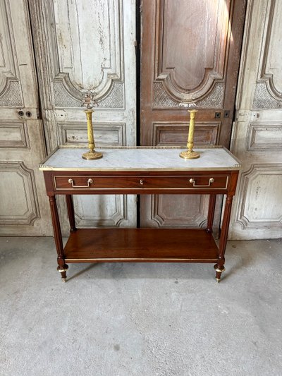 Console Louis XVI en acajou 18e siècle 