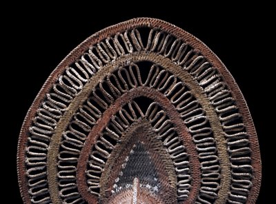 Yam-Maske, Stammeskunst, Ozeanische Kunst, Korbflechterei, Papua-Neuguinea, Korbflechterei, 40 cm