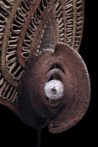 Yam-Maske, Stammeskunst, Ozeanische Kunst, Korbflechterei, Papua-Neuguinea, Korbflechterei, 40 cm