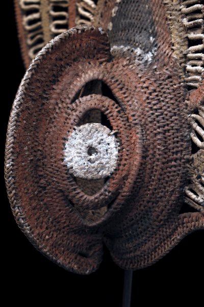 Yam-Maske, Stammeskunst, Ozeanische Kunst, Korbflechterei, Papua-Neuguinea, Korbflechterei, 40 cm