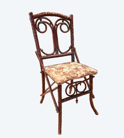 chaise art populaire , forêt noire en branchages