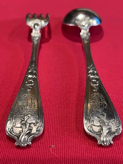 Cutlery set - silver - E.Compere - 48 pcs - France - 19th century